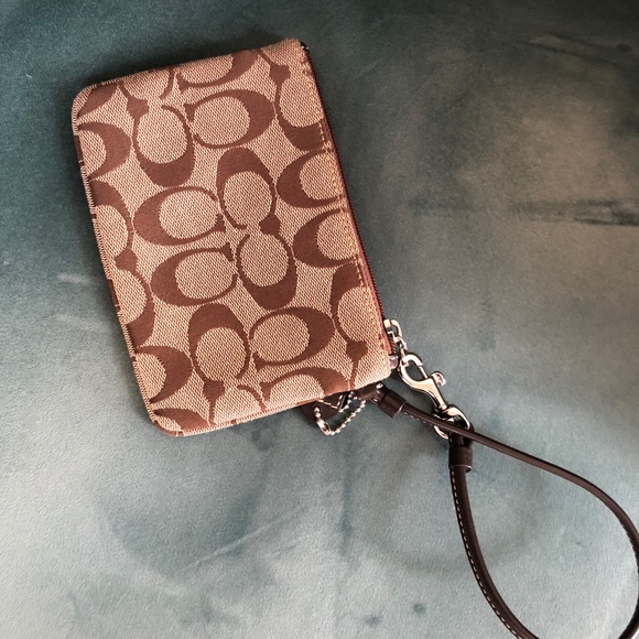 Coach Brown Logo Wristlet - Picture 4 of 5